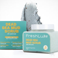 FreshLuxe Dead Sea Mud Face and Body Scrub for Men & Women 200 g