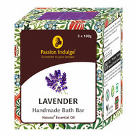 Passion Indulge Handmade Bath Bar Soap Lavender Pack of 3