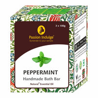 Passion Indulge Handmade Bath Bar Soap Peppermint Pack of 3