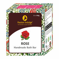 Passion Indulge Handmade Bath Bar Soap Rose Pack of 3