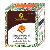 Passion Indulge Handmade Bath Bar Soap Sandalwood Pack of 3