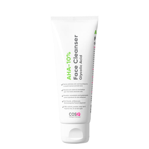 CosIQ AHA-10% Glycolic Acid Face Cleanser 100 ml