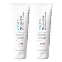 CosIQ CPM 2% Ceramides with Peptides Moisturizer for Intense Moisturizing and Skin Strengthening, 100ml (Pack of 2)