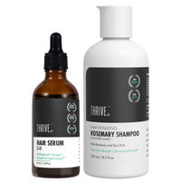 ThriveCo Restorative Hair Growth Kit | Hair Growth Serum 2.0 | Hair Vitalizing Rosemary Shampoo 300 ml