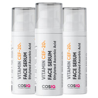 CosIQ Vitamin CEF-20% Glow Boost Face Serum, 30ml (Pack of 3)