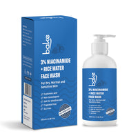 BAKE 3% Niacinamide Face Wash with Rice Water for Acne Marks, Scars &  Spots-100ml