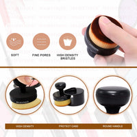 Majestique Flat Round Shaped Foundation Blender Brush Black 1 Piece