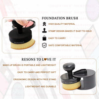 Majestique Flat Round Shaped Foundation Blender Brush Black 1 Piece