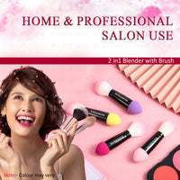 Majestique 2 In 1 Brush & Sponge Makeup Blender 1 Piece