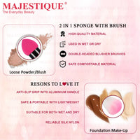 Majestique 2 In 1 Brush & Sponge Makeup Blender 1 Piece