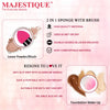Majestique 2 In 1 Brush & Sponge Makeup Blender 1 Piece
