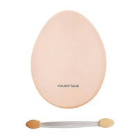 Majestique Flat Oval Makeup Sponge With Dual Side Sponge Stick 1 Piece