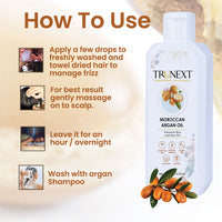 Trunext Pure & Natural Moroccan Argan Oil For Hair, Face & Nails 200 ml