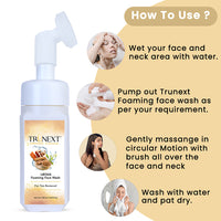 Trunext Ubtan Foaming Face Wash With Brush 150 ml