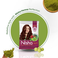 Nisha Henna Based Hair Colour Natural Brown 25 g x 10 Packs