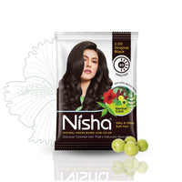 Nisha Henna Based Hair Colour Original Black 25 g x 10 Packs