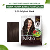 Nisha Henna Based Hair Colour Original Black 25 g x 10 Packs