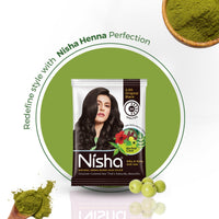 Nisha Henna Based Hair Colour Original Black 25 g x 10 Packs