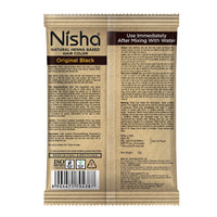Nisha Henna Based Hair Colour Original Black 25 g x 10 Packs