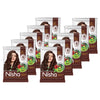 Nisha Henna Based Hair Colour Dark Brown 25 g x 10 Packs