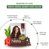 Nisha Henna Based Hair Colour Dark Brown 25 g x 10 Packs