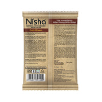 Nisha Henna Based Hair Colour Dark Brown 25 g x 10 Packs