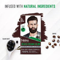 Nisha Beard Colour Dark Brown 120 g â€“ Ammonia-Free (1 Pack)