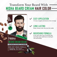 Nisha Beard Colour Dark Brown 120 g â€“ Ammonia-Free (1 Pack)