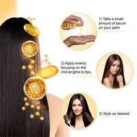 Nashi Argan Oil Hair Serum for Women & Men – Strengthens Hair, Reduces Breakage, Adds Shine & Controls Frizz (100ml)