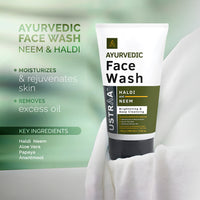 Ustraa Ayurvedic Face Wash Haldi & Neem 100 gm