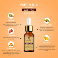 Passion Indulge Papain D10 Tan Removal Facial Oil 10 ml