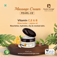 Passion Indulge Pearl-Ce Face and Body massage cream with Vitamin C & E 250 gm