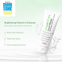 CosIQ Vitamin C-5% Brightening and Glow Face Wash, 100ml (Pack of 3)