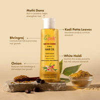 La Pink Methi Dana 8-in-1 Hair Oil with White Haldi for Hair Fall Control Pack of 2