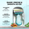 LetsShave Pro Compact Head Shaving Razor for Men – 6-Blade Razor with Pivot Head, Moisturizing Strip & Anti-Slip Grip | 1 Handle + 2 Blades with Travel Case