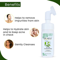 Trunext Tea Tree Foaming Face Wash With Brush 150 ml