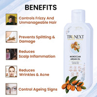 Trunext Pure & Natural Moroccan Argan Oil For Hair, Face & Nails 200 ml