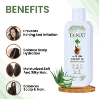 Trunext Natural Aloe Vera & Coconut Hair Oil With Natural Herb Extracts 200 ml