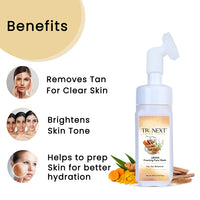 Trunext Ubtan Foaming Face Wash With Brush 150 ml