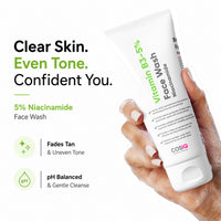 CosIQ Vitamin B3-5% Niacinamide Face Wash, 100ml (Pack of 3)