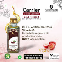 Passion Indulge Natural 100 % Pure Grape Seed Oil Face and Skin Care Cold Pressed 60 ml