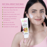 La Pink Ideal Bright Face Wash With White Haldi & Kakadu Plum for Brightened Glass Skin Pack of 2
