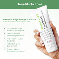 CosIQ Vitamin C-5% Brightening and Glow Face Wash, 100ml (Pack of 2)