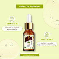 Passion Indulge Vetiver Pure Essential Oil 10 ml