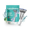 LetsShave Evior 6 Portable Razor for Women, Pack of 2 Razor, World's First 6 Blade Razor Set, Disposable Razor for Women Kit