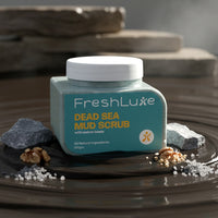 FreshLuxe Dead Sea Mud Face and Body Scrub for Men & Women 200 g