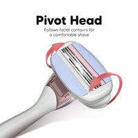 LetsShave Evior 3 Sensitive Blade Refills/Cartridges (Pack of 4)