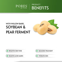 PORES Be Pure Anti Acne Face Serum With Willow Bark, Soybean & Pear Ferment 30 ml