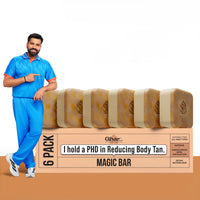 Ghar Soaps Magic Bar Sandal Wood And Saffron for DeTan and Glowing Brightening Skin ( 6 PACK ) (100* 6)