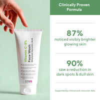 CosIQ Vitamin C-5% Brightening and Glow Face Wash, 100ml (Pack of 2)